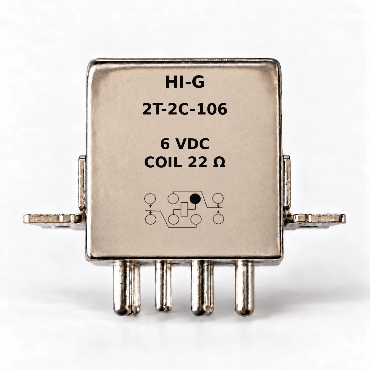 2T-2C-106 — HI-G relay with 6 Vdc, 22 Ω coil and standard schematic