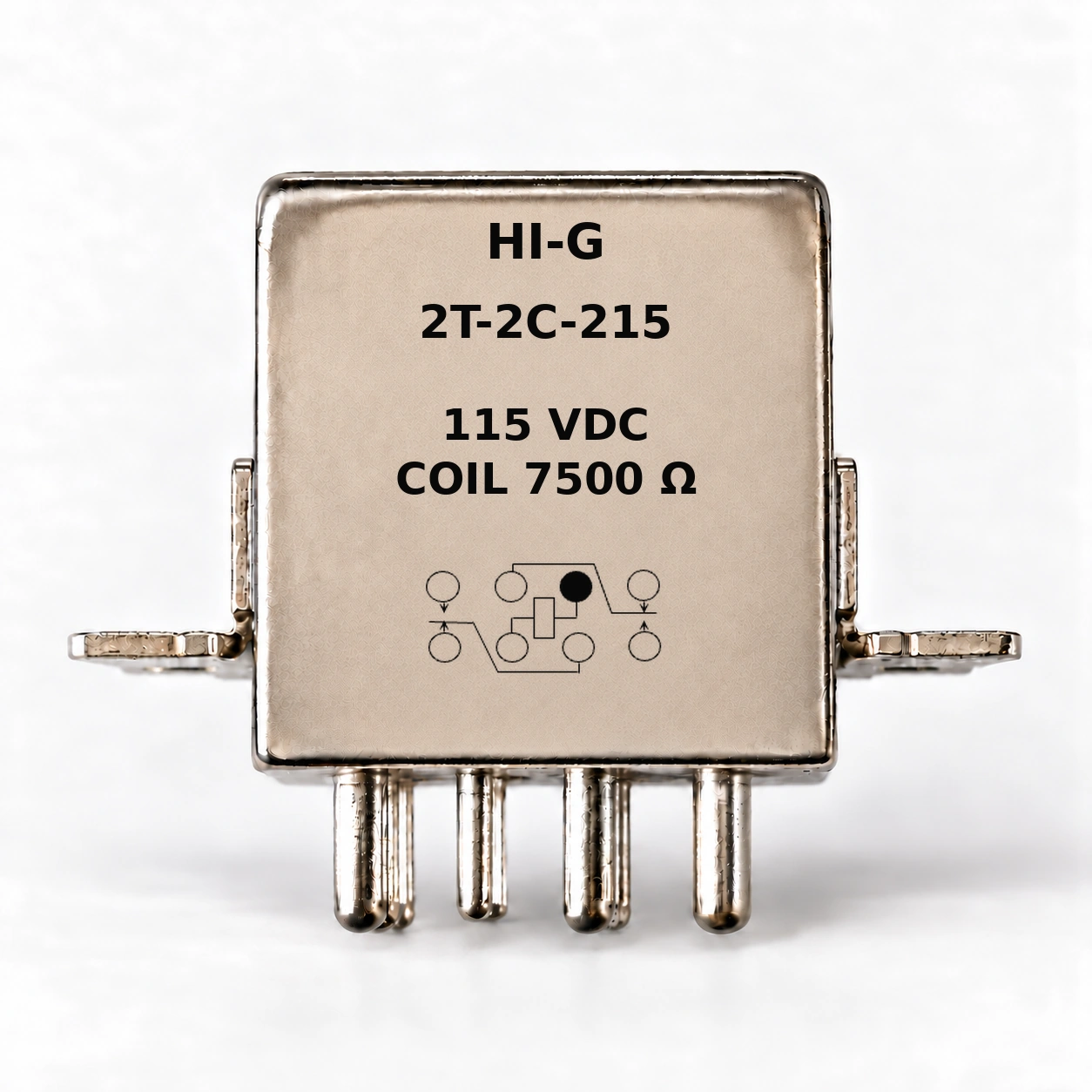 2T-2C-215 — HI-G relay with 115 Vdc, 7500 Ω coil and standard schematic