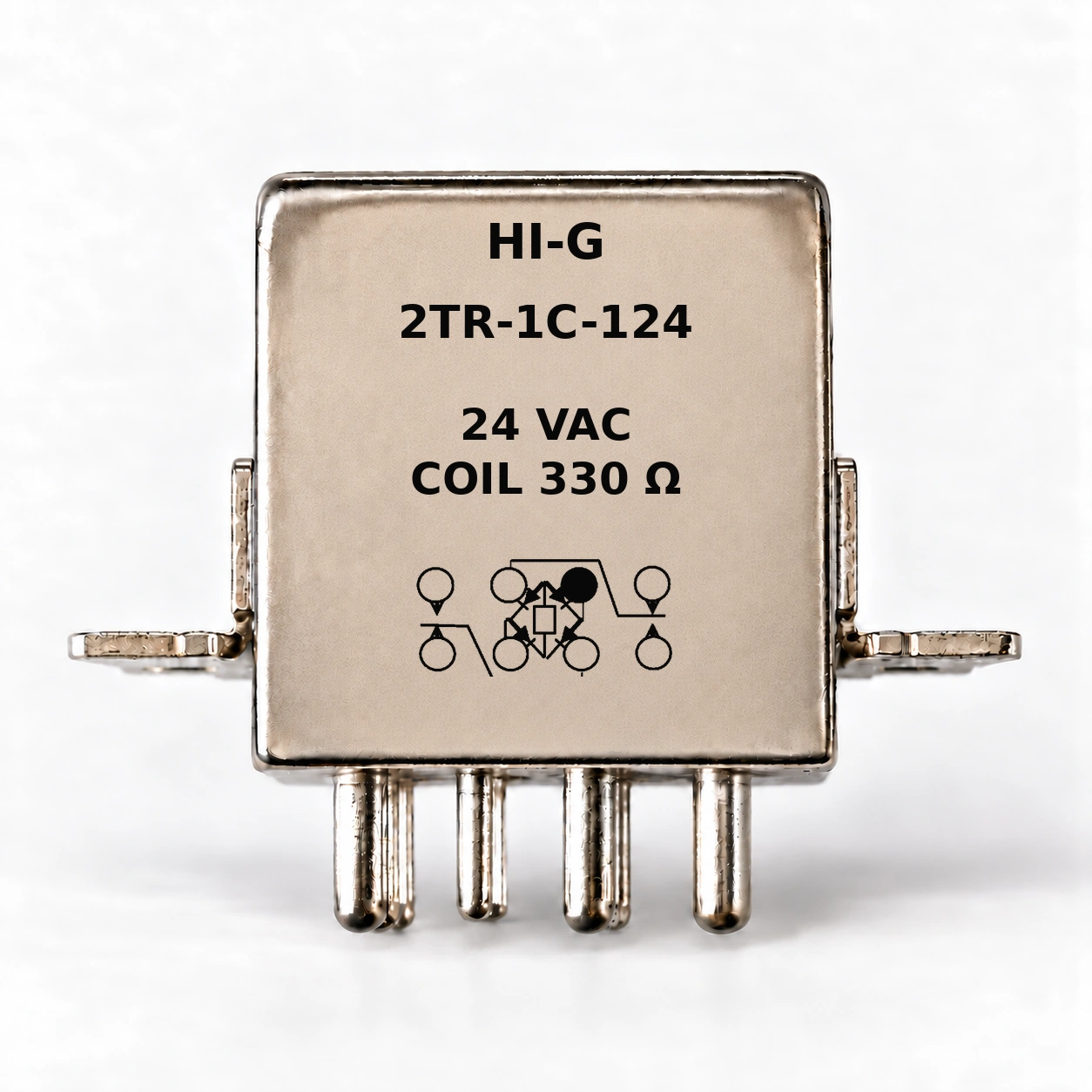 2TR-1C-124 — HI-G relay with 24 Vac, 330 Ω coil and bridge rectifier schematic